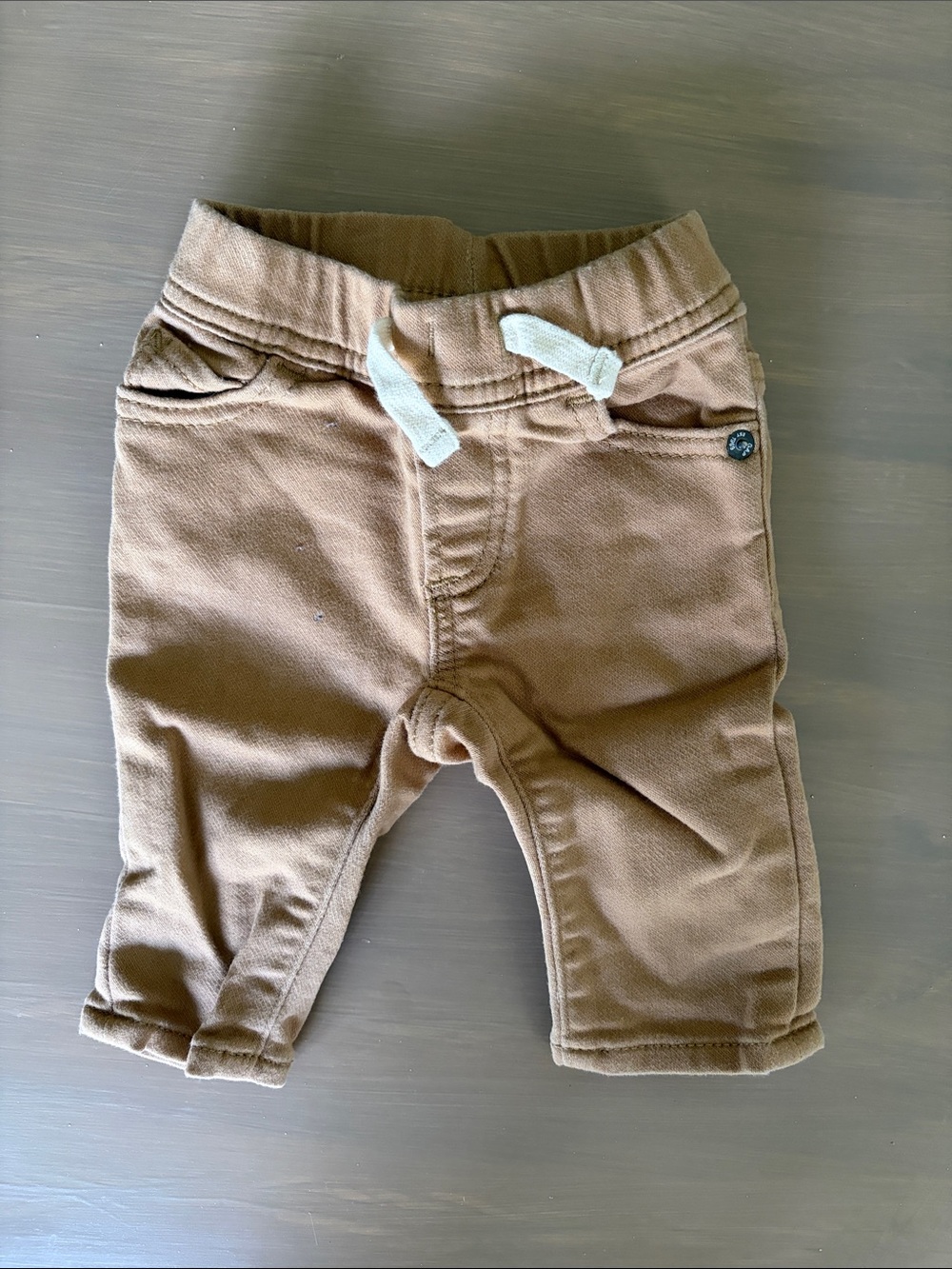GAP Denim Tan Slim Khaki Pants 0-3 Months